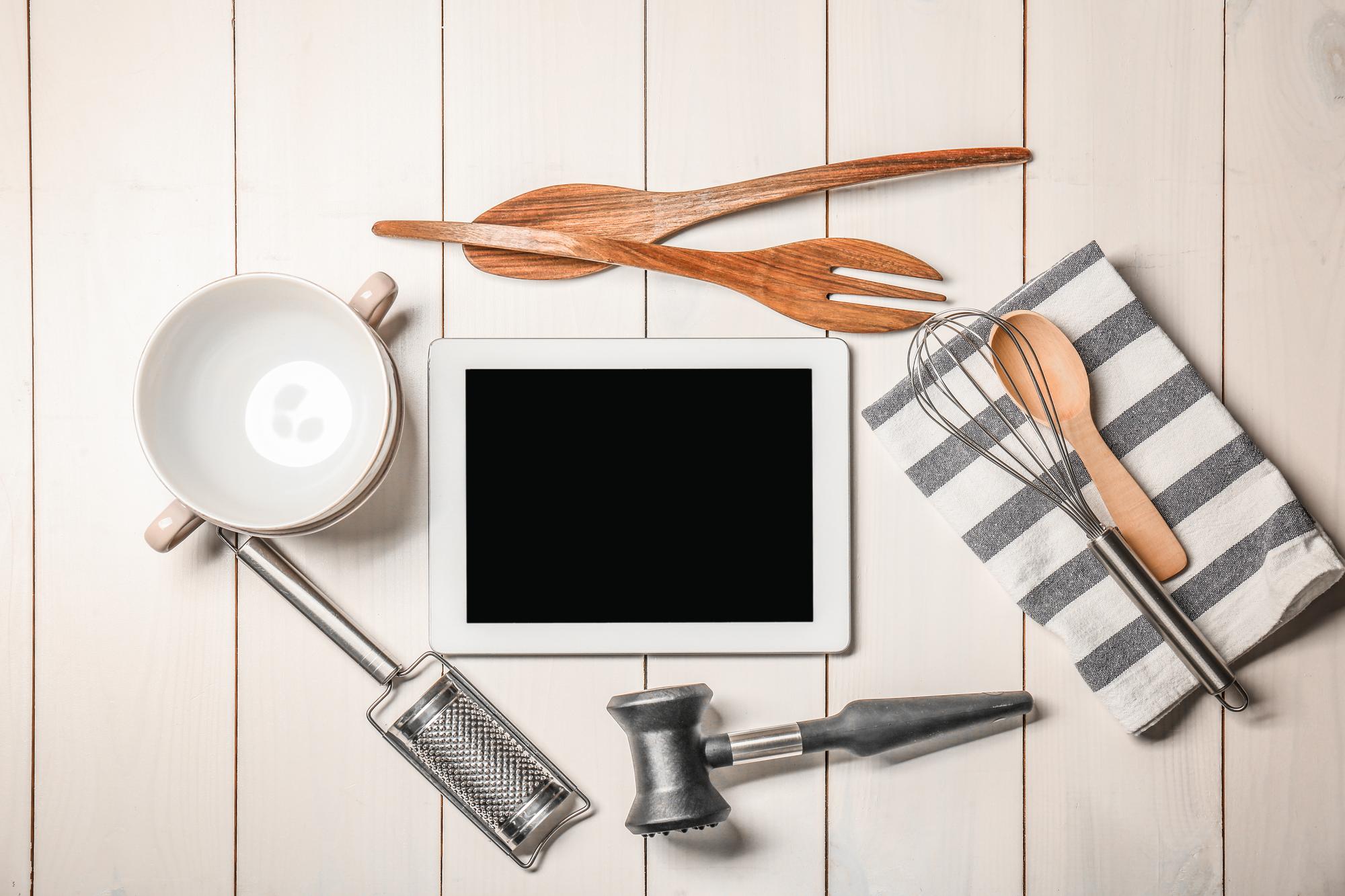 Cozy kitchen workspace with cooking tools